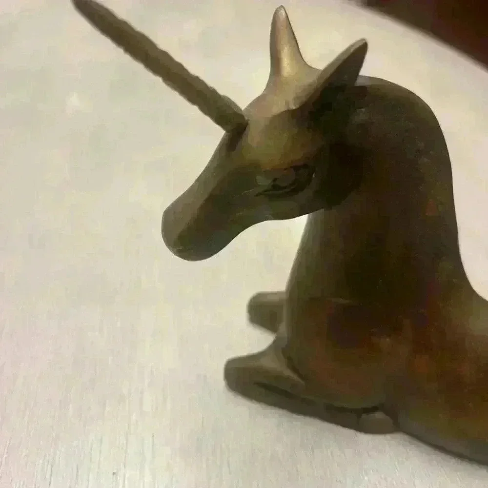 Vintage Solid Brass Unicorn Figurine